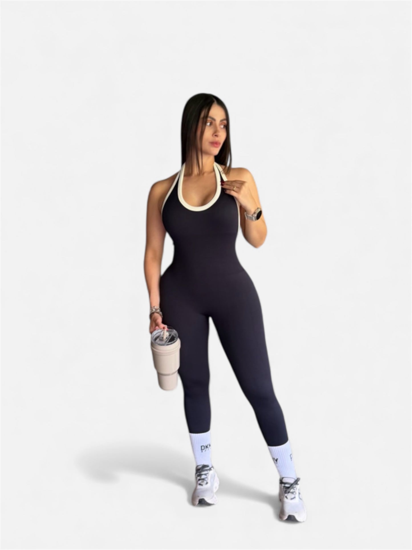 Enterizo Eva negro sesgo