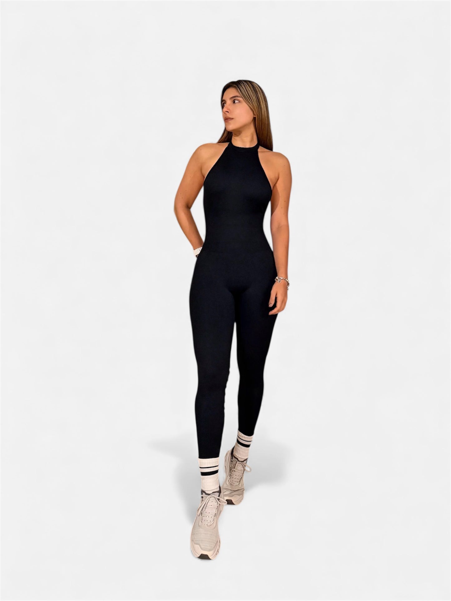 Enterizo Gaia Largo Negro