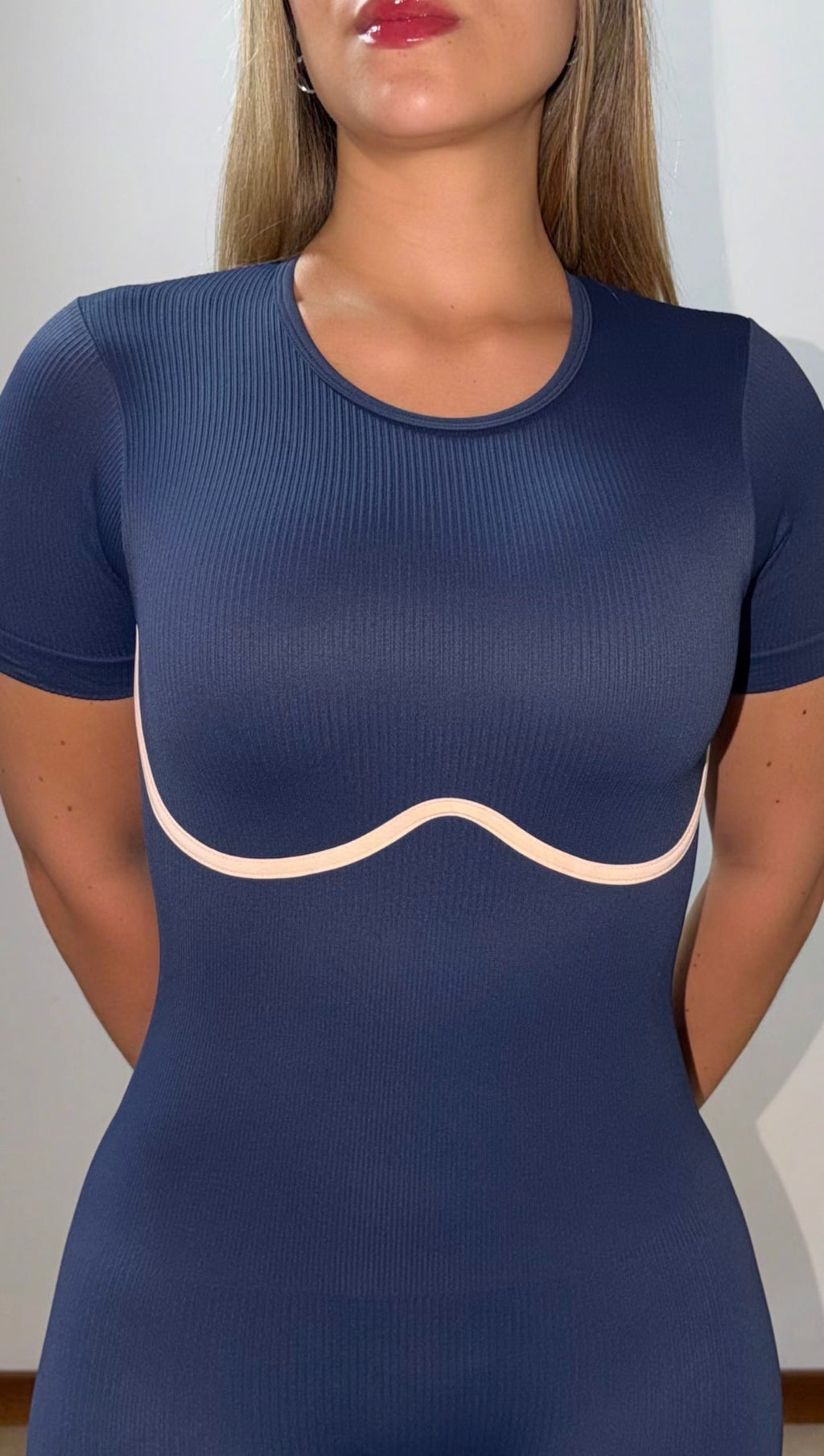 Enterizo Force Seamless Azul