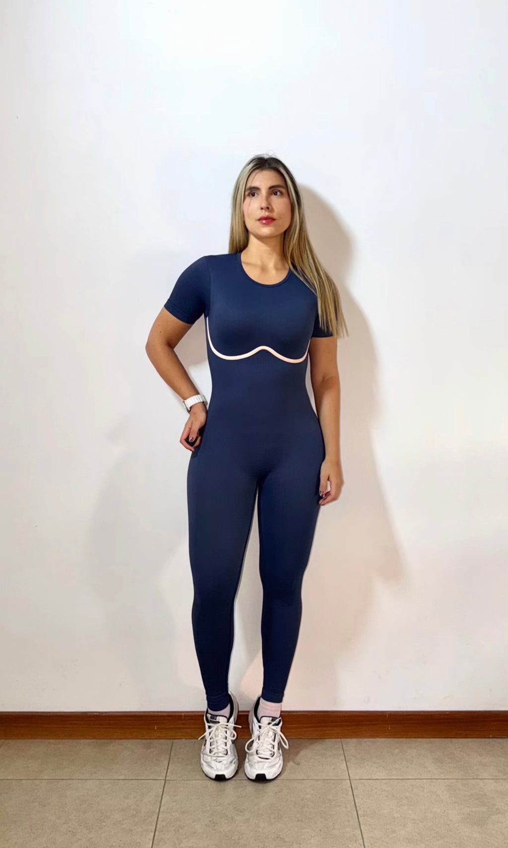 Enterizo Force Seamless Azul